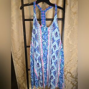 Lilly Pultizer Medium Raceback Crochet Back Pockets